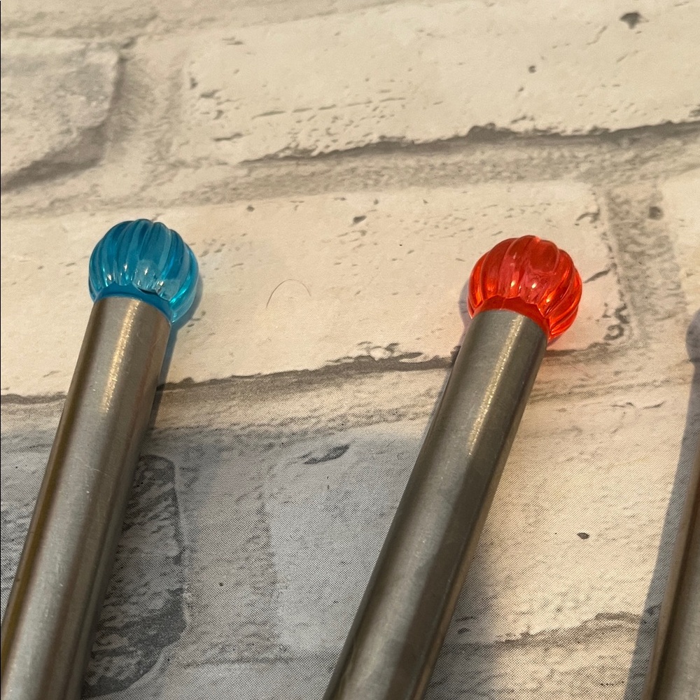 Vibrant Stainless Steel Fondue Forks Set of 4 - Picture 3 of 5